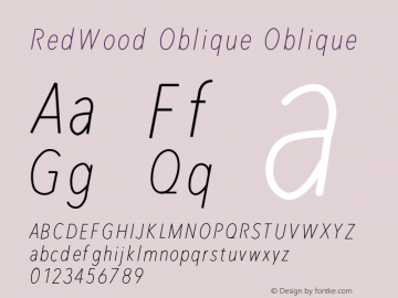 RedWood Oblique