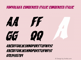 Vorvolaka Condensed Italic