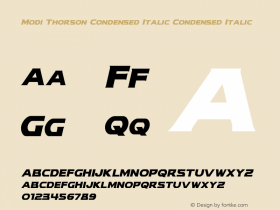 Modi Thorson Condensed Italic