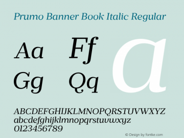 Prumo Banner Book Italic