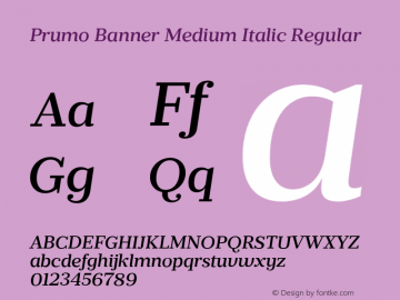Prumo Banner Medium Italic