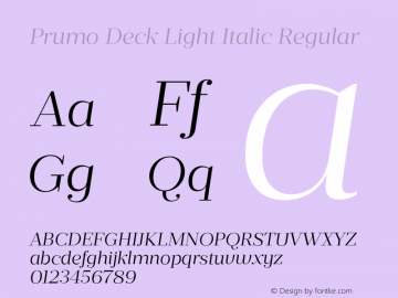 Prumo Deck Light Italic