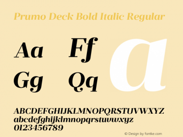 Prumo Deck Bold Italic