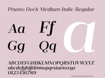 Prumo Deck Medium Italic