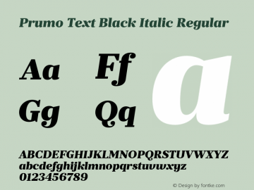 Prumo Text Black Italic