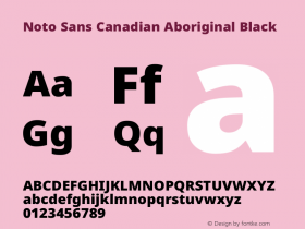 Noto Sans Canadian Aboriginal