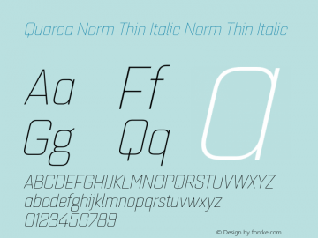 Quarca Norm Thin Italic