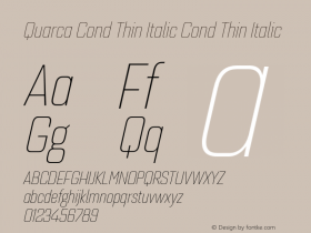 Quarca Cond Thin Italic