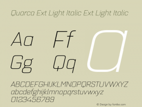 Quarca Ext Light Italic