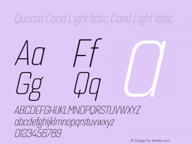 Quarca Cond Light Italic