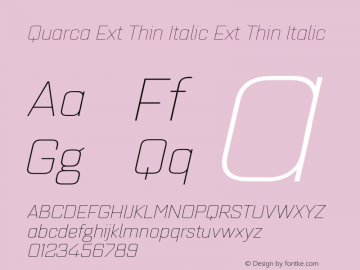 Quarca Ext Thin Italic