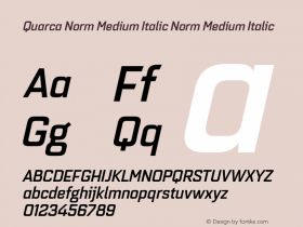Quarca Norm Medium Italic