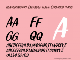 Kennebunkport Expanded Italic