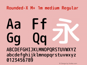 Rounded-X M+ 1m medium