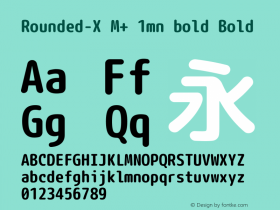 Rounded-X M+ 1mn bold