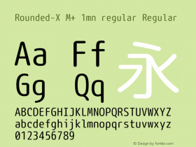 Rounded-X M+ 1mn regular