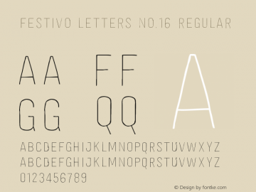 Festivo Letters No.16