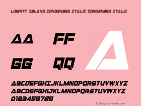 Liberty Island Condensed Italic