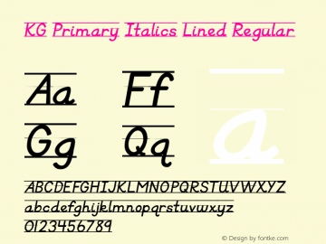 KG Primary Italics Lined