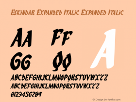 Eskindar Expanded Italic