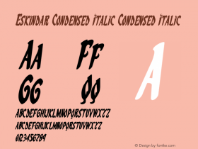 Eskindar Condensed Italic