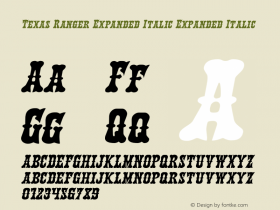 Texas Ranger Expanded Italic