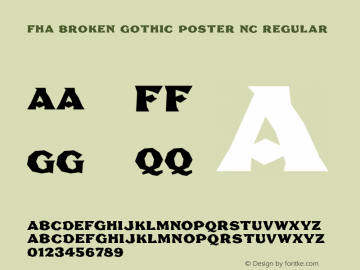 FHA Broken Gothic Poster NC