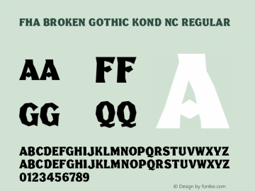 FHA Broken Gothic Kond NC