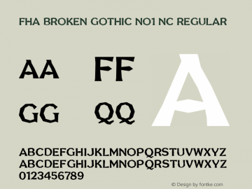 FHA Broken Gothic No1 NC