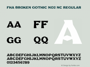 FHA Broken Gothic No2 NC