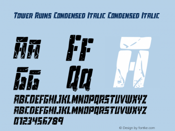 Tower Ruins Condensed Italic