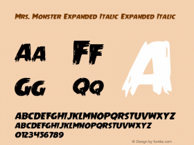 Mrs. Monster Expanded Italic