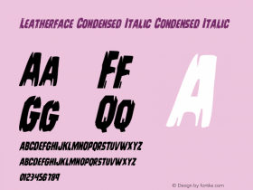 Leatherface Condensed Italic