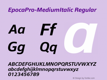 EpocaPro-MediumItalic