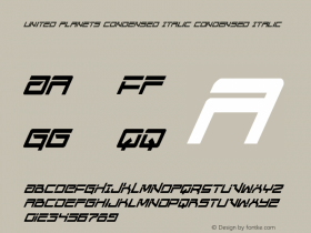 United Planets Condensed Italic