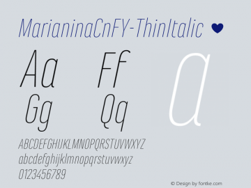 MarianinaCnFY-ThinItalic