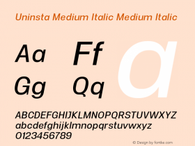 Uninsta Medium Italic