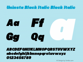 Uninsta Black Italic