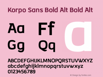 Korpo Sans Bold Alt