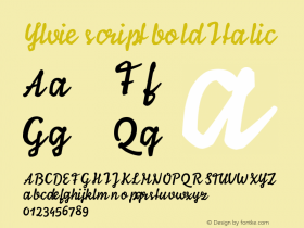 Ylvie script bold