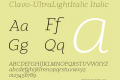 Clavo-UltraLightItalic