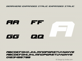 Gearhead Expanded Italic