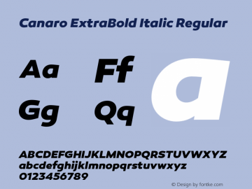 Canaro ExtraBold Italic