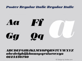 Poster Regular Italic
