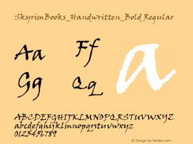 SkyrimBooks_Handwritten_Bold