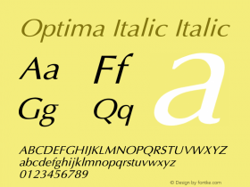 Optima Italic