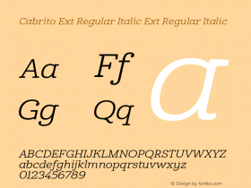 Cabrito Ext Regular Italic