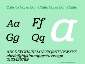 Cabrito Norm Demi Italic