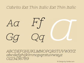 Cabrito Ext Thin Italic