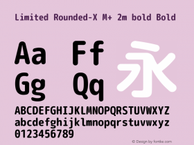 Limited Rounded-X M+ 2m bold